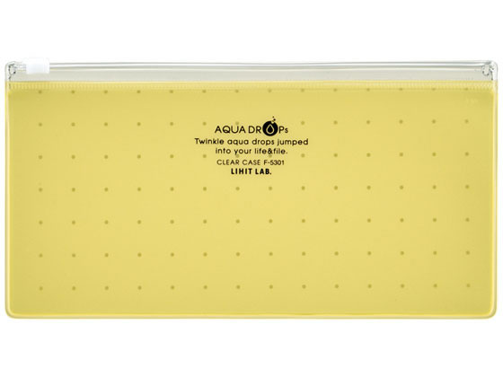 リヒトラブ AQUA DROPs クリヤーケース PEN(通帳) 黄 5枚 F5301-5