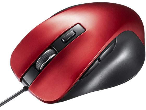 サンワサプライ 有線 ブルーLEDマウス 5ボタン レッド MA-YB518R サンワサプライ 有線 ブルーLEDマウス 5ボタン レッド MA-YB518R