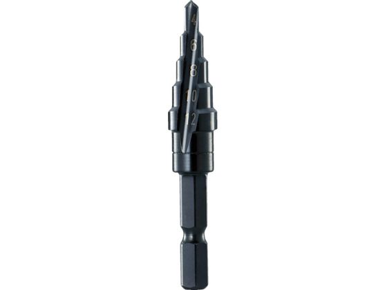 TRUSCO 六角軸ステップドリル 2枚刃黒染め表面処理 4〜12mm NMS-12 TRUSCO 六角軸ステップドリル 2枚刃黒染め表面処理 4〜12mm NMS-12