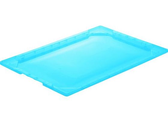 TRUSCO 薄型折畳コンテナスケルコン TSK-O50、40、30フタ 透明青