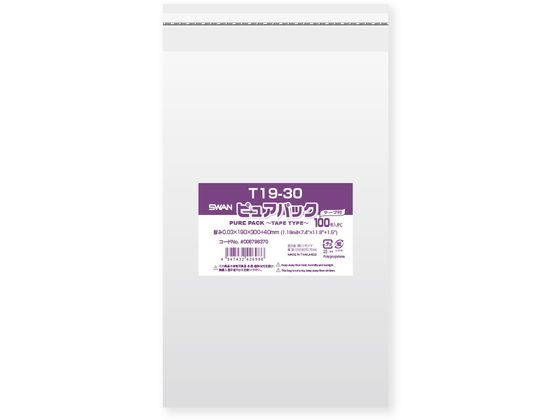 スワン OPP袋 ピュアパック T 19-30 100枚 006798370