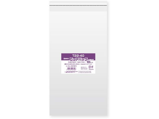 スワン OPP袋 ピュアパック T 22-40 100枚 006798372 スワン OPP袋 ピュアパック T 22-40 100枚 006798372