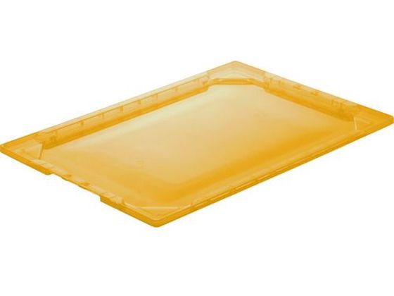 TRUSCO 薄型折畳コンテナスケルコン TSK-O50、40、30フタ 透明橙