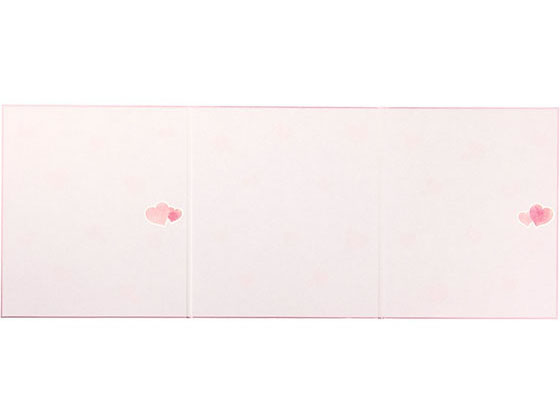 ミドリ カラー色紙 三つ折り リボン ハート柄×3冊 33224006が3,960円