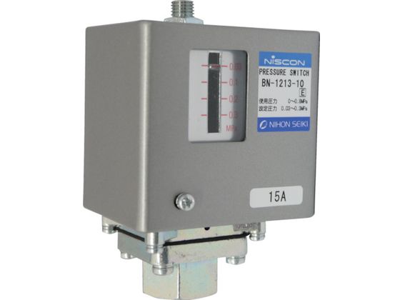 日本精器 圧力スイッチ設定圧力0.03~0.3MPa BN-1213-10 日本精器 圧力スイッチ設定圧力0.03~0.3MPa BN-1213-10