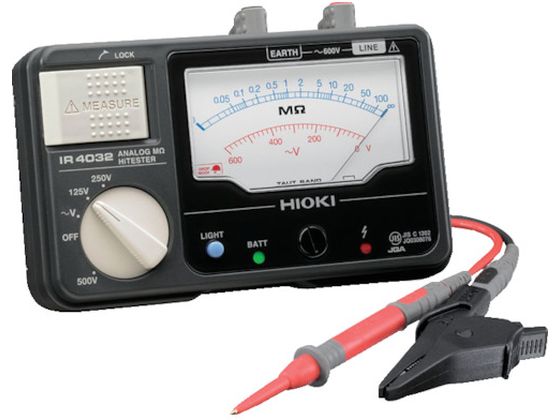 HIOKI アナログ絶縁抵抗計(3レンジ) IR4032-10 IR4032-10