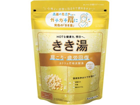 バスクリン きき湯 カリウム芒硝炭酸湯 はちみつレモンの香り360g