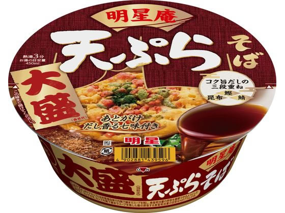 明星食品 明星庵天ぷらそば大盛 112g 明星食品 明星庵天ぷらそば大盛 112g