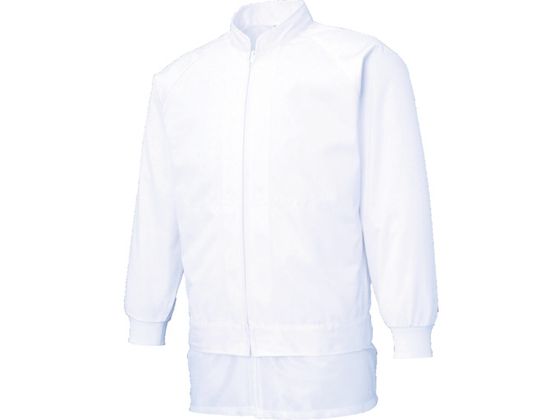 サンエス 男女共用混入だいきらい長袖ジャケット XL 白