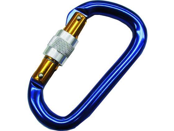 水本 アルミカラビナ環付(ブルー) 線径11mm 長さ101mm B-1449