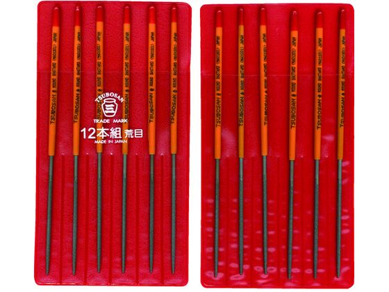 ツボサン 組ヤスリ 12本組 丸 荒目 MA012-01 ツボサン 組ヤスリ 12本組 丸 荒目 MA012-01