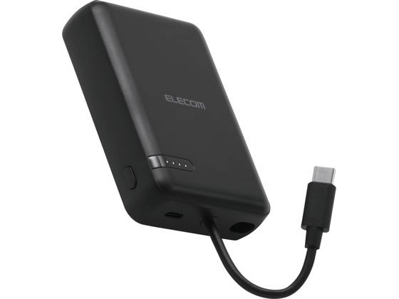 エレコム ケーブル一体モバイルバッテリー 10000mAh 黒 エレコム ケーブル一体モバイルバッテリー 10000mAh 黒