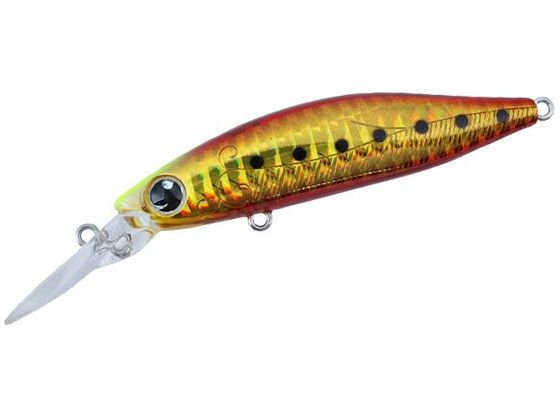 ※商品画像は参考イメージです。サイズ：７３ｍｍ 自重：１１．７ｇ タイプ：シンキング 潜行レンジ：ＭＡＸ３ｍ フック仕様：♯６●ベイエリアゲームに最適なコンパクトＤＲミノー。●Ｍａｘ３ｍ越えの潜行能力