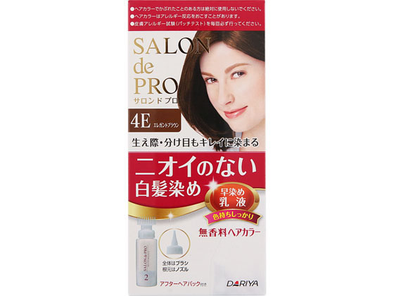 ダリヤ サロンドプロ 無香料ヘアカラー 早染乳液 4E エレガントブラウン