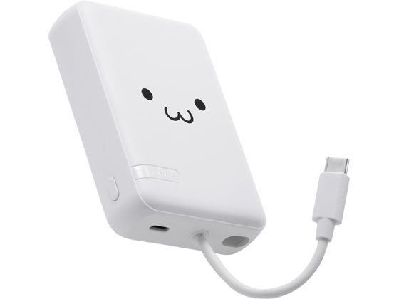 エレコム ケーブル一体モバイルバッテリー 10000mAh 白 エレコム ケーブル一体モバイルバッテリー 10000mAh 白