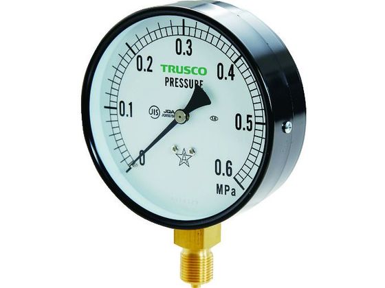 TRUSCO JIS汎用圧力計A型100φ 圧力レンジ0.0~0.60MPa TPG100-0.6