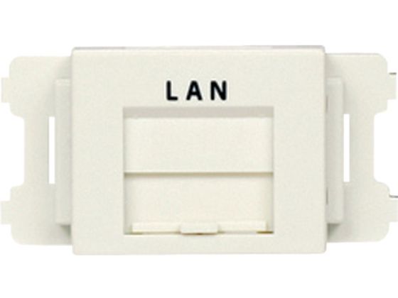 パンドウイット JISプレート用シャッター付アダプタ 白 LAN 10個