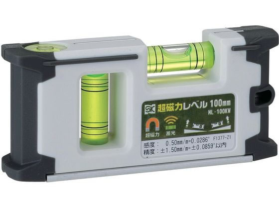 新潟精機 超磁力レベル 100mm 白 ML-100KW