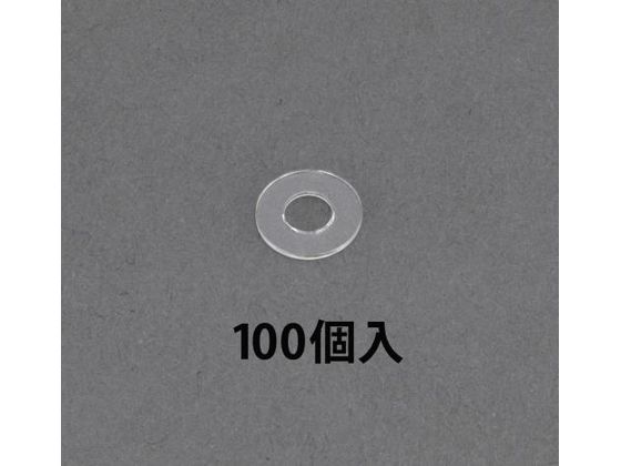 エスコ 平ワッシャー ポリカ 100枚 M4 4.5×10×0.8mm エスコ 平ワッシャー ポリカ 100枚 M4 4.5×10×0.8mm