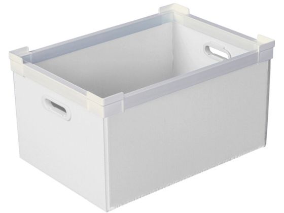 KUNIMORI プラダン NSコンテナ 40L(SWコーナー)ホワイト