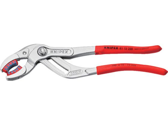KNIPEX パイププライヤー 250mm プラスチックジョータイプ 8113-250 KNIPEX パイププライヤー 250mm プラスチックジョータイプ 8113-250