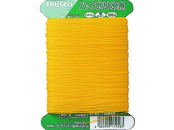 TRUSCO ハイポリ水糸 細0.8mm 100m巻 MI-100HP