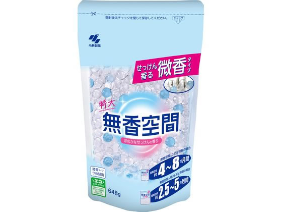 小林製薬 無香空間 せっけん 特大 つめ替用 648g 小林製薬 無香空間 せっけん 特大 つめ替用 648g