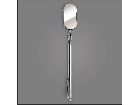 ●ミラー径：２５×５０（楕円）ｍｍ●全長：１１５〜４９５ｍｍ●倍率：等倍●重量（ｇ）：４０●本体材質：スチール●ミラー材質：ガラス●ミラー受部：ステンレス●シャフト部：バネ鋼メッキ●先端部分はボールジ