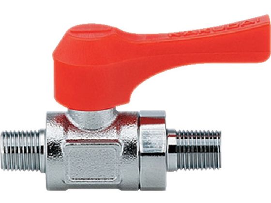 カクダイ ミニチュアボールバルブ 呼び径(A)R3/8 全長50.4 オレンジ 651-901-10 カクダイ ミニチュアボールバルブ 呼び径(A)R3/8 全長50.4 オレンジ 651-901-10