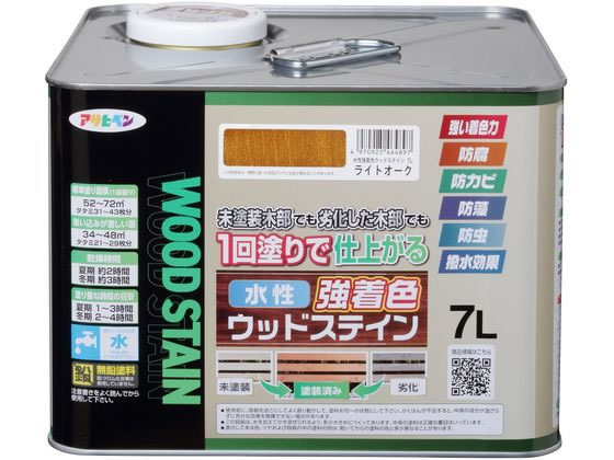 アサヒペン 水性強着色ウッドステイン 7L ライトオーク