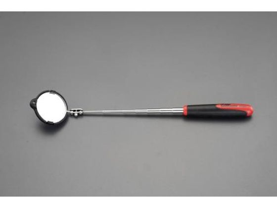 エスコ 点検ミラー 伸縮 LEDライト付 φ60 254-943mm