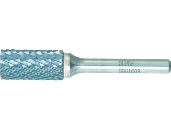 スーパー スーパー超硬バー 重切削用 ロー付タイプ 円筒型 刃径:12.7mm 軸径:6.0mm SBH1C08 スーパー スーパー超硬バー 重切削用 ロー付タイプ 円筒型 刃径:12.7mm 軸径:6.0mm SBH1C08