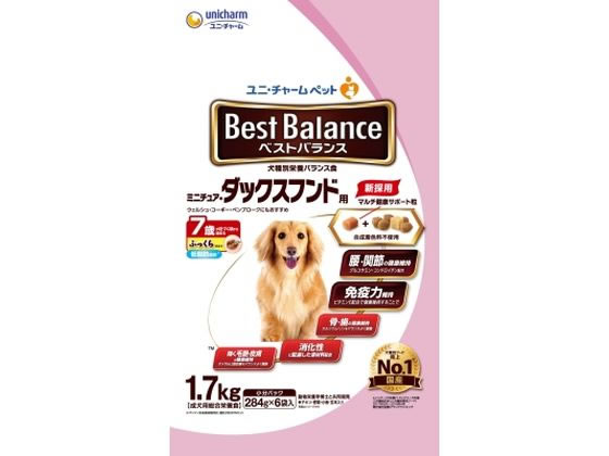 ユニ・チャーム ベストバランス ふっくら ダックス 7歳 低脂肪 1.7kg