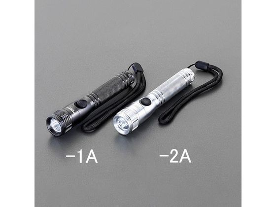 エスコ フラッシュライト LED シルバー 単3×1本 EA758RK-2A