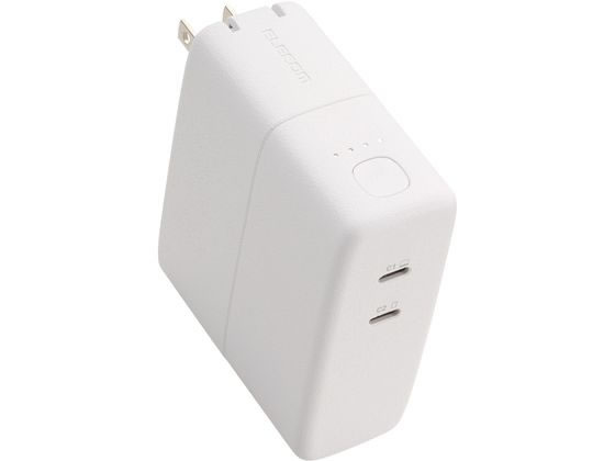 エレコム AC一体型モバイルバッテリー 67W ホワイト DE-AC11-5000WH エレコム AC一体型モバイルバッテリー 67W ホワイト DE-AC11-5000WH