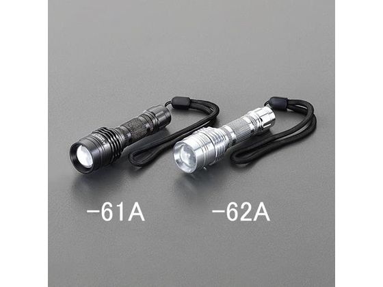 エスコ フラッシュライト LED シルバー 単4×1本 EA758RK-62A
