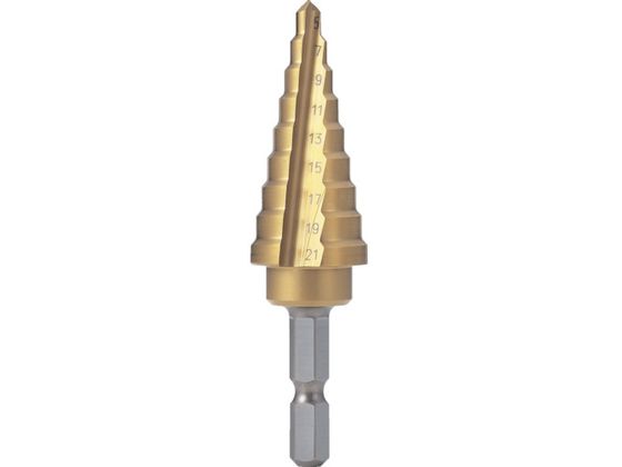 TRUSCO 六角軸電気設備用ステップドリル 2枚刃チタンコーティング 21mm NMS-21EG-H TRUSCO 六角軸電気設備用ステップドリル 2枚刃チタンコーティング 21mm NMS-21EG-H