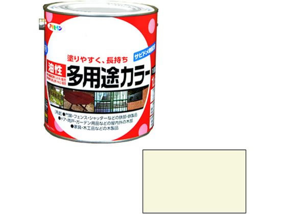 アサヒペン 油性多用途カラー 1.6L ミルキーホワイト