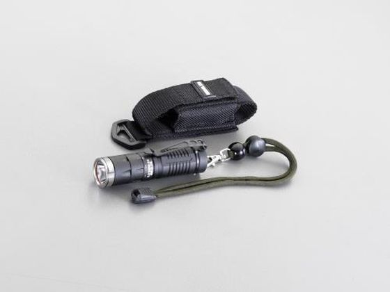 エスコ フラッシュライト LED 防水 黒 CR123A×1本 EA758RM-84