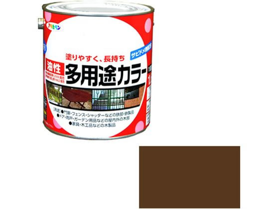 アサヒペン 油性多用途カラー 1.6L ブラウン