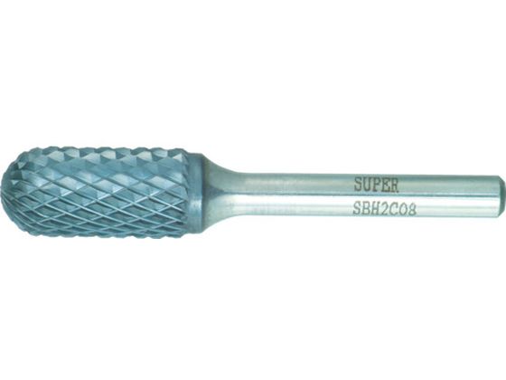 スーパー スーパー超硬バー 重切削用 ロー付タイプ 先丸円筒型 刃径:9.5mm 軸径:6.0mm SBH2C06 スーパー スーパー超硬バー 重切削用 ロー付タイプ 先丸円筒型 刃径:9.5mm 軸径:6.0mm SBH2C06