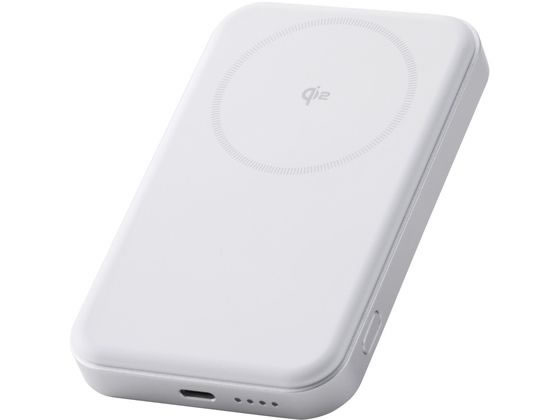 エレコム ワイヤレスモバイルバッテリー 5000mAh ホワイト DE-C68-5000WH エレコム ワイヤレスモバイルバッテリー 5000mAh ホワイト DE-C68-5000WH