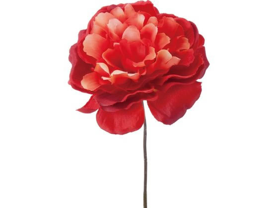 YDM 造花 重ねボタンピック レッド