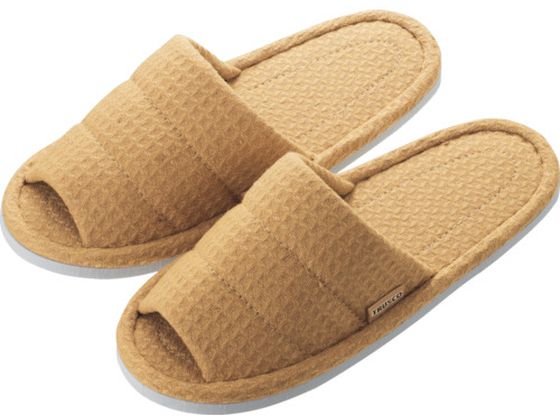 TRUSCO オープンワッフルスリッパ ブラウン C-4822 TRUSCO オープンワッフルスリッパ ブラウン C-4822