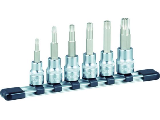 TONE トルクスソケットセット(いじり防止タイプホルダー付) 6pcs HTX306H TONE トルクスソケットセット(いじり防止タイプホルダー付) 6pcs HTX306H