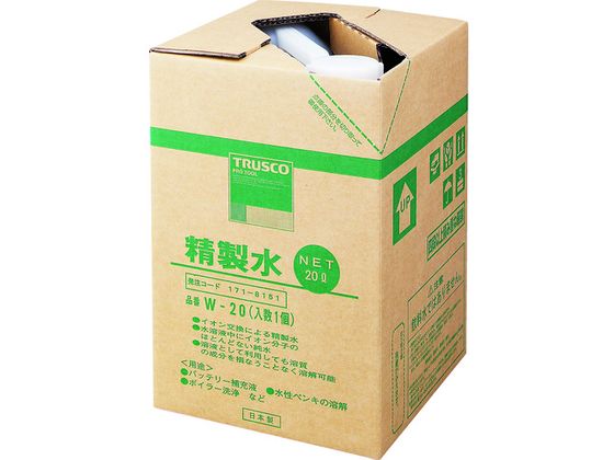 TRUSCO 精製水 20L W-20