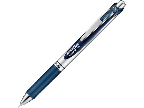 ぺんてる エナージェル ノック式 シルバー軸 0.5mm ブルーブラック ぺんてる エナージェル ノック式 シルバー軸 0.5mm ブルーブラック