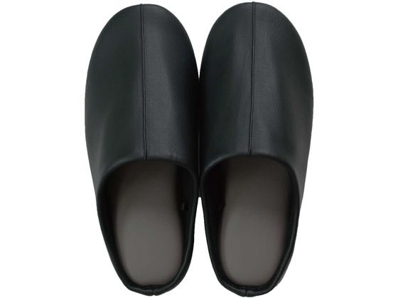 ストロング ゲストスリッパ フェイクレザー Black M 10-4-431-58 ストロング ゲストスリッパ フェイクレザー Black M 10-4-431-58