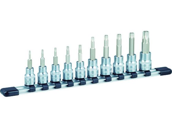 TONE トルクスソケットセット(いじり防止タイプホルダー付) 10pcs HTX310H TONE トルクスソケットセット(いじり防止タイプホルダー付) 10pcs HTX310H