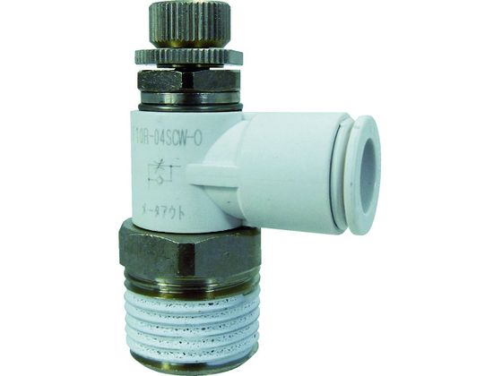 チヨダ ファイブスピードコントローラα白メーターアウト10mm・R1/2 F10R-04SCW-O チヨダ ファイブスピードコントローラα白メーターアウト10mm・R1/2 F10R-04SCW-O